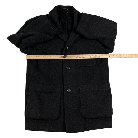 Millennium Collection Coat Men's Long Sleeve Alpaca Wool/Nylon Overcoat Black XL - Picture 5 of 11